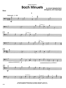 Bach Minuets - Bass 