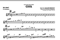 Cool (from West Side Story) - Eb Solo Sheet