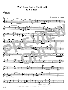 Air From Suite #3 In D - Eb Alto Clarinet 