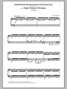 Eight Pattern Preludes, 6. Etude 