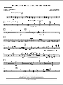 Diamonds Are A Girl's Best Friend - Trombone 1 & 2 