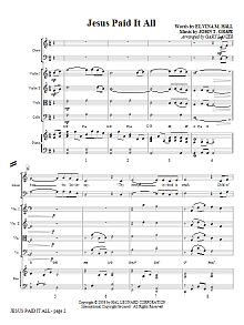 Jesus Paid It All - Full Score 