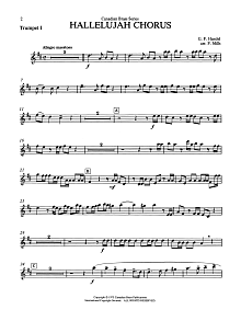 Hallelujah Chorus - Bb Trumpet 1 (Brass Quintet) 