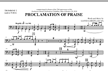 Proclamation Of Praise - Trombone 2/Tuba 