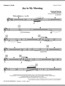 Joy In My Morning - Clarinet 1 & 2 