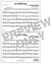 Try Everything (from Zootopia) - Eb Baritone Sax 