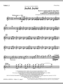 Joyful, Joyful - Violin 1, 2 