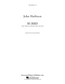 Rubies (After Thelonious Monk's "Ruby, My Dear") - Trombone 3 
