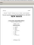New Moon (The Meadow) - Conductor Score (Full Score)