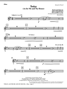 Today (As For Me And My House) - Oboe 