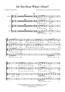 Do You Hear What I Hear? (arr. Tim Allen) - Choral Score 
