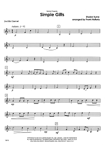Simple Gifts - 2nd Bb Clarinet 