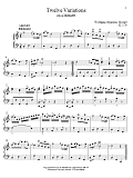Twelve Variations on A Menuett, K. 179