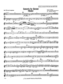 Concerto For Clarinet - Rondo (3rd Movement) - K.622 - 2nd Eb Alto Saxophone 