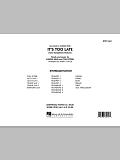 It's Too Late (Alto Saxophone Feature) - Full Score