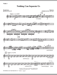 Nothing Can Separate Us - Violin 1 