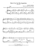 Don't Cry For Me Argentina (from Evita)
