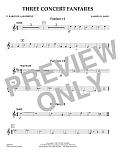 Three Concert Fanfares - Eb Baritone Saxophone