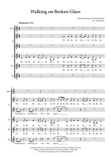 Walking On Broken Glass (arr. Abi Moore) 