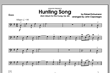 Hunting Song (from Album For The Young, Op. 68) - Bass 
