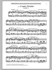 Country Preludes, Prelude VI 