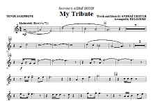 My Tribute - Tenor Sax 