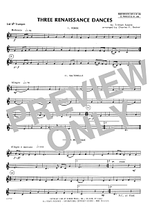 Three Renaissance Dances (From Het Derde Musyk Boexcken - 3rd Bb Trumpet 