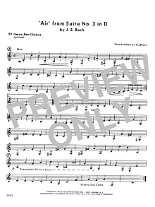 Air From Suite #3 In D - Bb Contra Bass Clarinet 