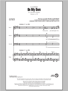 On My Own (from Les Miserables) (arr. Mac Huff) 
