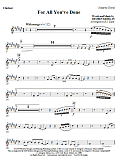 For All You've Done - Clarinet