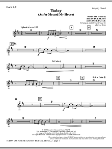 Today (As For Me And My House) - Horn 1 & 2 
