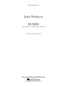 Rubies (After Thelonious Monk's "Ruby, My Dear") - Eb Alto Saxophone 2 