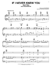 If I Never Knew You (Love Theme from POCAHONTAS) 