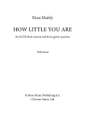 How Little You Are - Score