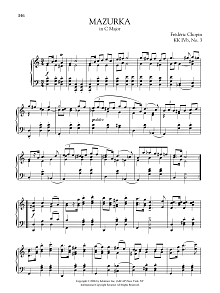 Mazurka in C Major, KK. IVb, No. 3 