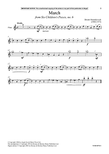 March (from Six Children's Pieces, No. 6) 
