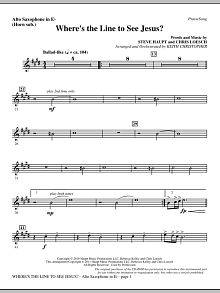 Where's The Line To See Jesus? - Alto Sax (sub. Horn) 