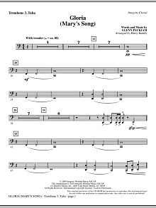 Gloria (Mary's Song) - Trombone 3/Tuba 