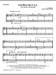 God Bless The U.S.A (with America, The Beautiful) - Percussion 