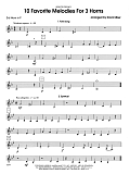 10 Favorite Melodies For 3 Horns - 3rd Horn in F