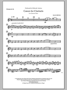 Canon For Clarinets - Eb Clarinet 