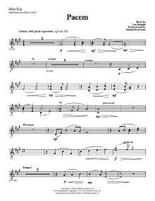 Pacem - Alto Sax (sub. Horn) 