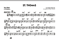 St. Thomas - Bb Solo Sheet