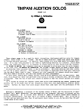 Timpani Audition Solos