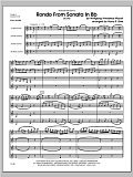 Rondo From Sonata In Bb (K.570) - Full Score