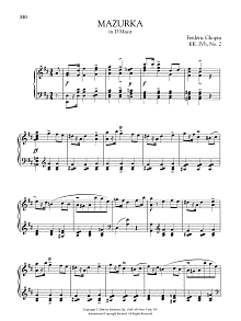 Mazurka in D Major, KK. IVb, No. 2 