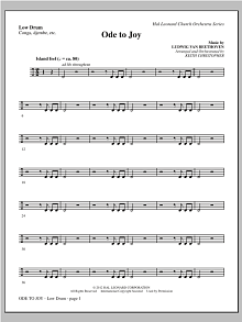 Ode To Joy (Does Not Match SATB 08752035) - Low Drum 