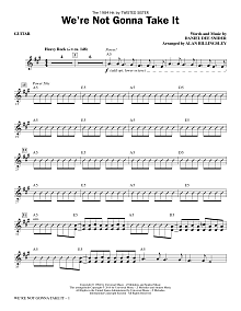 We're Not Gonna Take It - Guitar 
