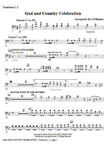 God And Country Celebration (Medley) - Trombone 1,2 