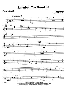 America, the Beautiful - 2nd Bb Tenor Saxophone 